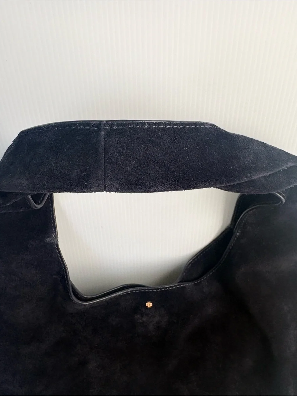 Tory Burch Large Slouchy Suede Shoulder Bag Blue EUC